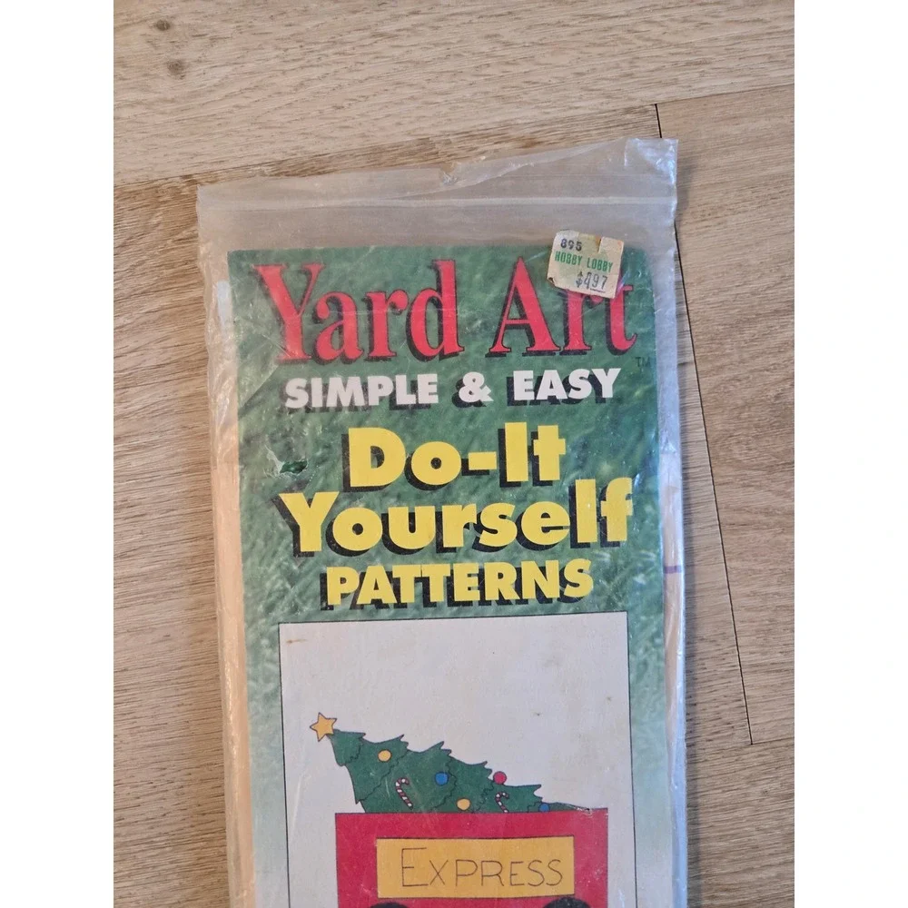Vintage 1993 Yard Art Christmas Express Train DIY Woodworking Pattern 126 31x34